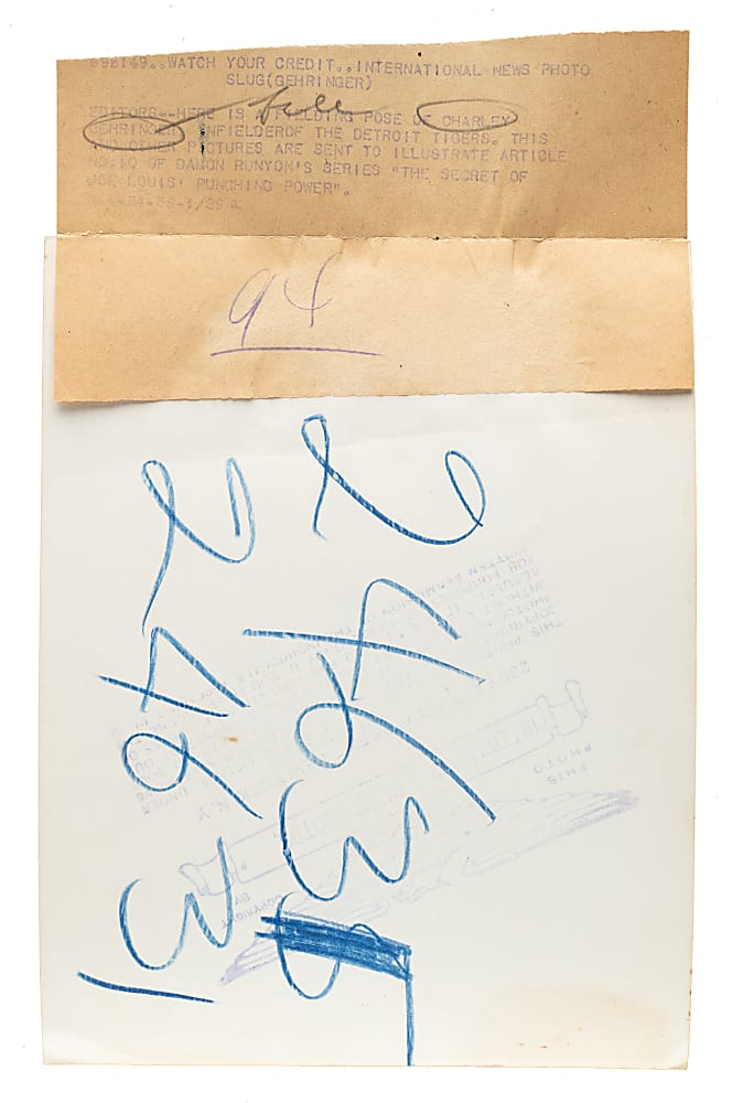 1936 Charlie Gehringer Original International News Photograph PSA/DNA Type I - Image Used for 1934-1936 R318 Batter-Up Card