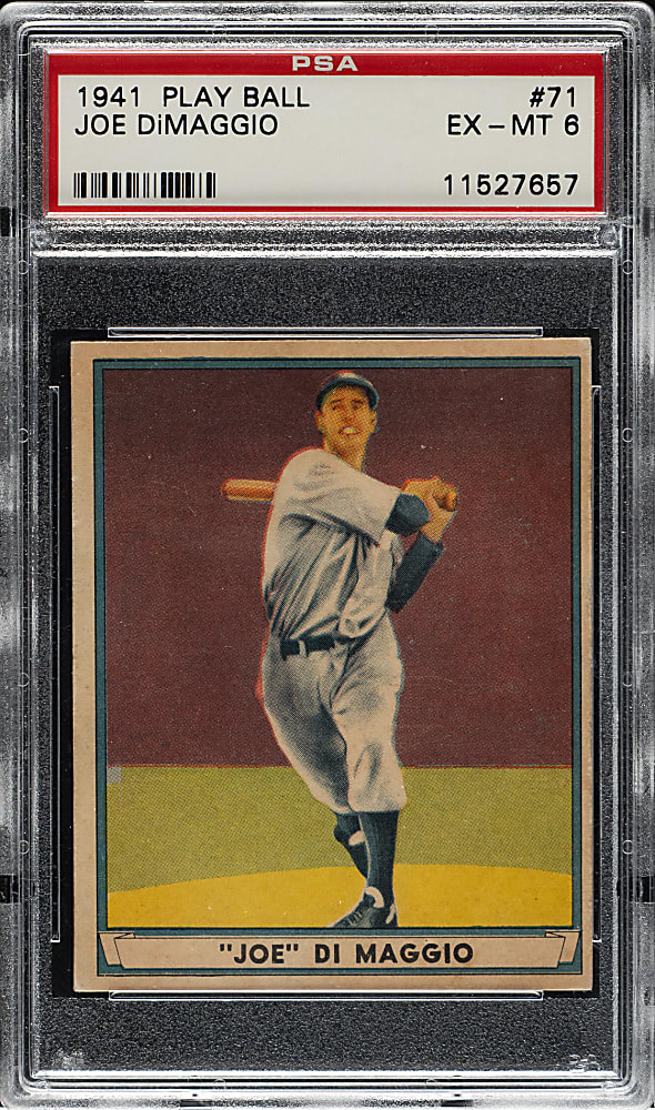1941 R336 Play Ball #71 Joe DiMaggio PSA EX-MT 6