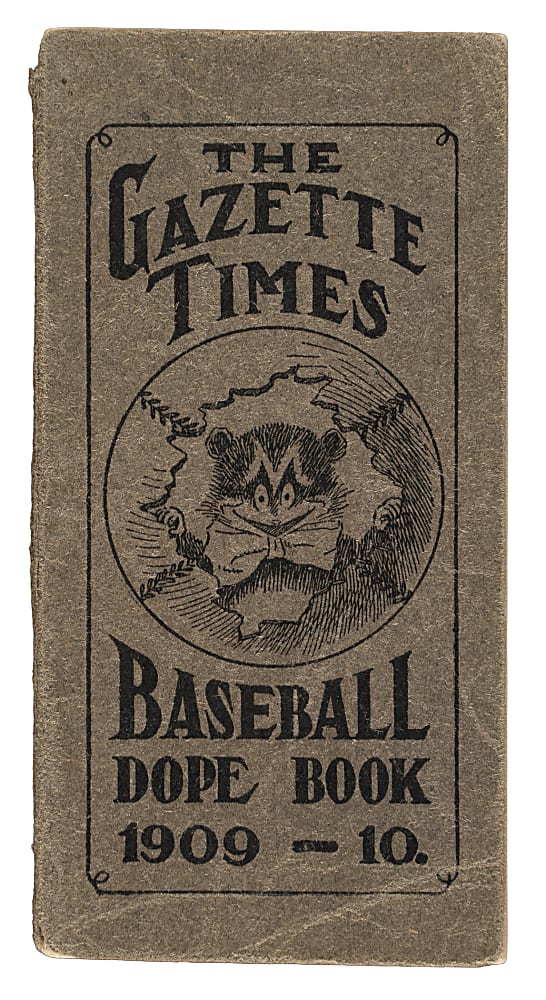 1909-1910 Pittsburgh Gazette Times Baseball Dope Book - World Series Forbes Field Souvenir