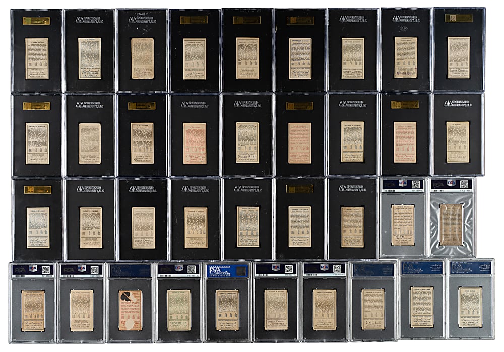 1911 T205 Gold Border Near-Complete Set (199/208) Including 176 PSA- and SGC-Graded Cards
