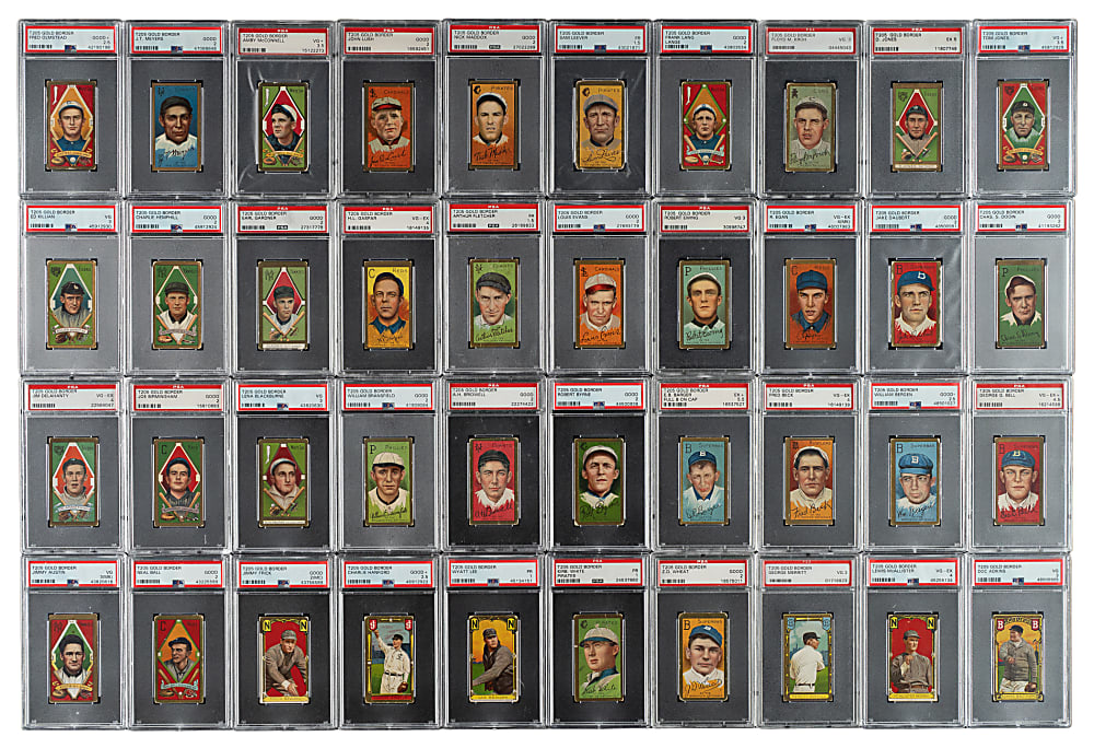 1911 T205 Gold Border Near-Complete Set (199/208) Including 176 PSA- and SGC-Graded Cards