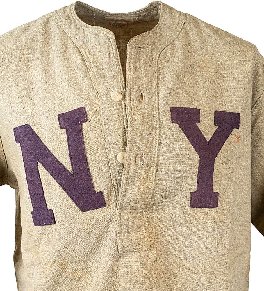 Extremely Rare 1907 New York Giants Game-Used Road Jersey MEARS A8 - One-Year Style Jersey