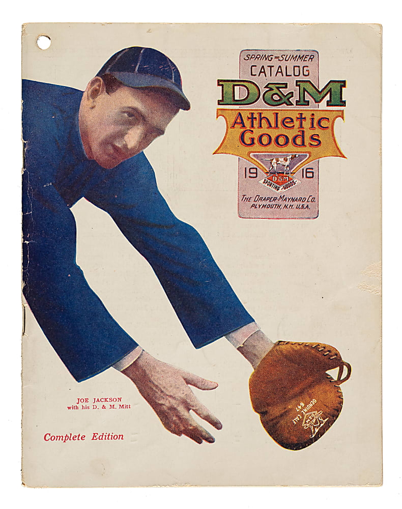 1916 Draper & Maynard Athletic Goods Catalog with Joe Jackson on Cover and Walter Johnson and Honus Wagner on Interior Pages