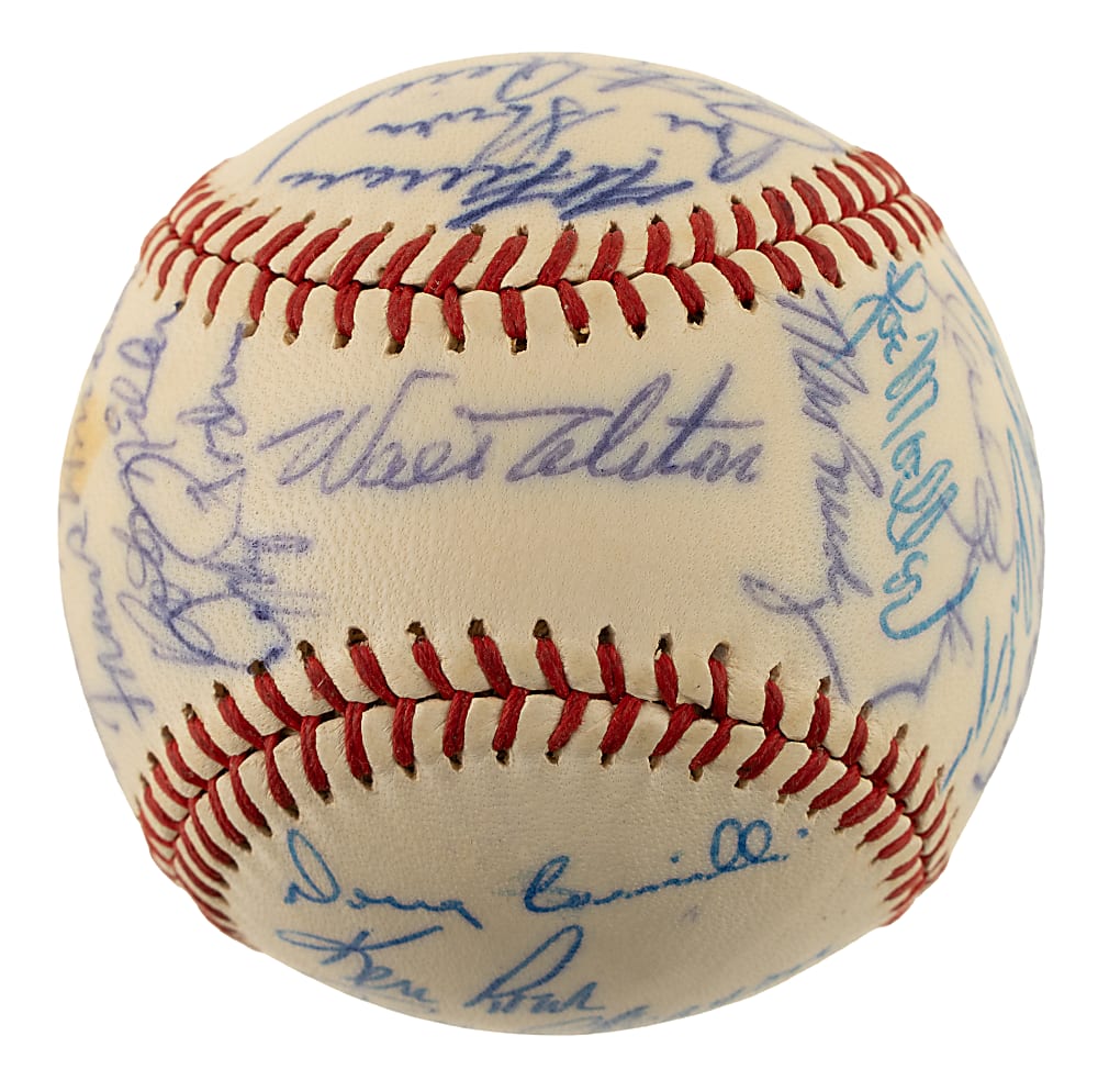 1963 Los Angeles Dodgers World Champions Team-Signed Baseball with Walt Alston and Don Drysdale