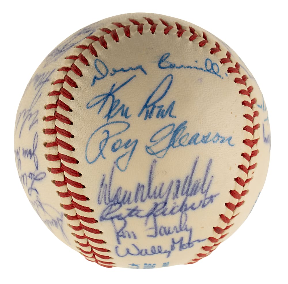 1963 Los Angeles Dodgers World Champions Team-Signed Baseball with Walt Alston and Don Drysdale