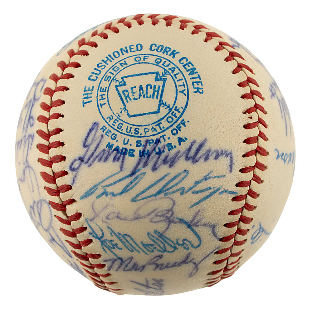 1963 Los Angeles Dodgers World Champions Team-Signed Baseball with Walt Alston and Don Drysdale