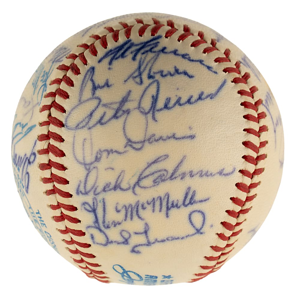 1963 Los Angeles Dodgers World Champions Team-Signed Baseball with Walt Alston and Don Drysdale