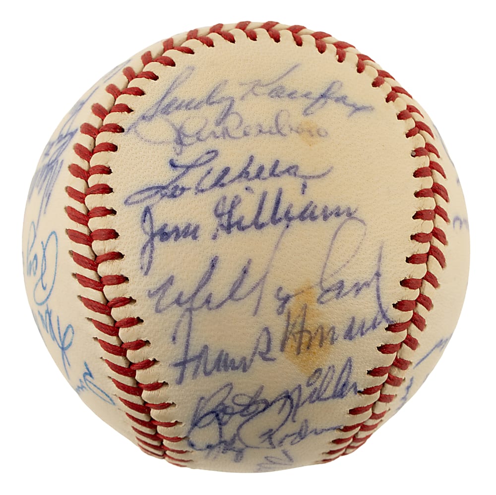 1963 Los Angeles Dodgers World Champions Team-Signed Baseball with Walt Alston and Don Drysdale