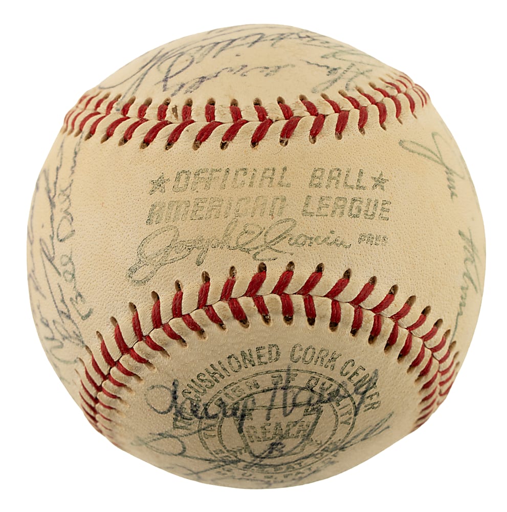 1967 Baltimore Orioles Team-Signed Baseball with Frank and Brooks Robinson, Aparicio, and Palmer