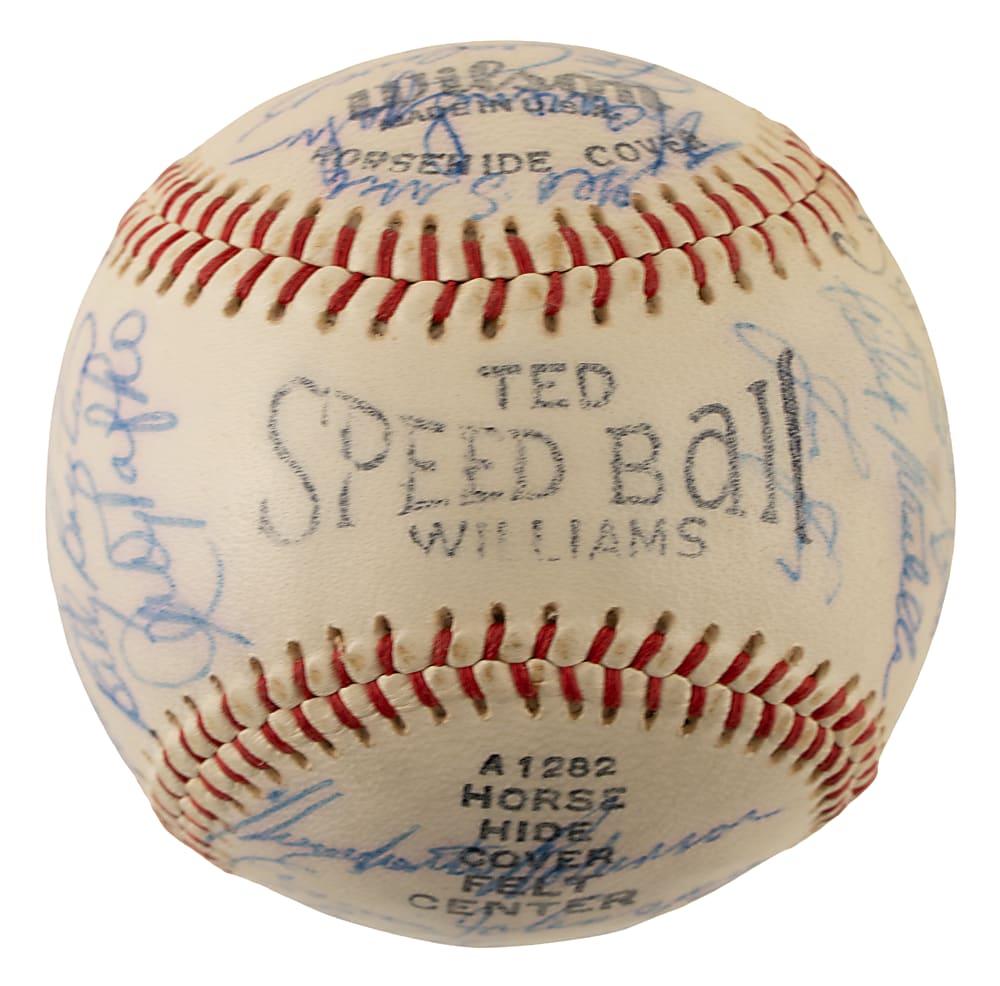 1958 Milwaukee Braves National League Champions Team-Signed Baseball with Aaron, Spahn, and Mathews