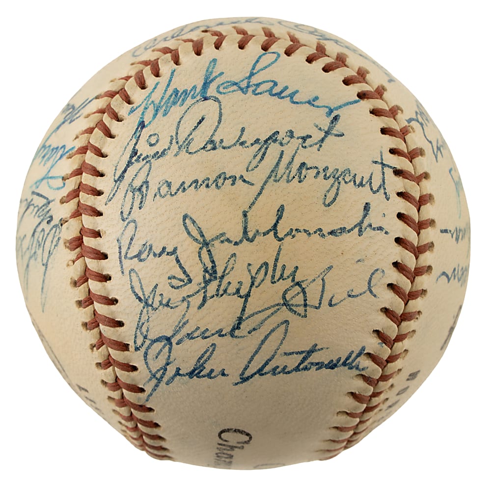 1958 San Francisco Giants Team-Signed Baseball with Willie Mays and Orlando Cepeda - First Season in Bay Area