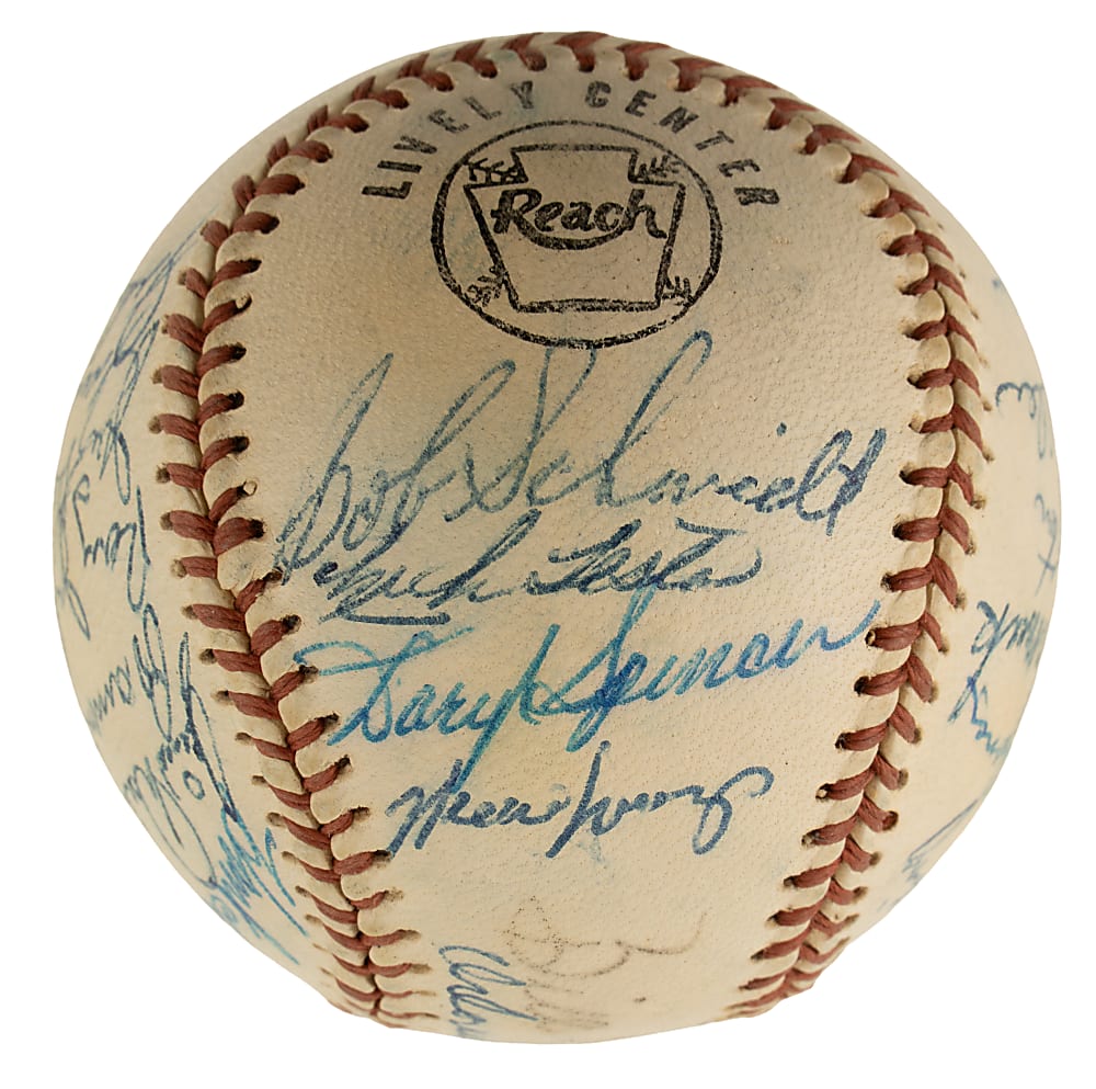 1958 San Francisco Giants Team-Signed Baseball with Willie Mays and Orlando Cepeda - First Season in Bay Area