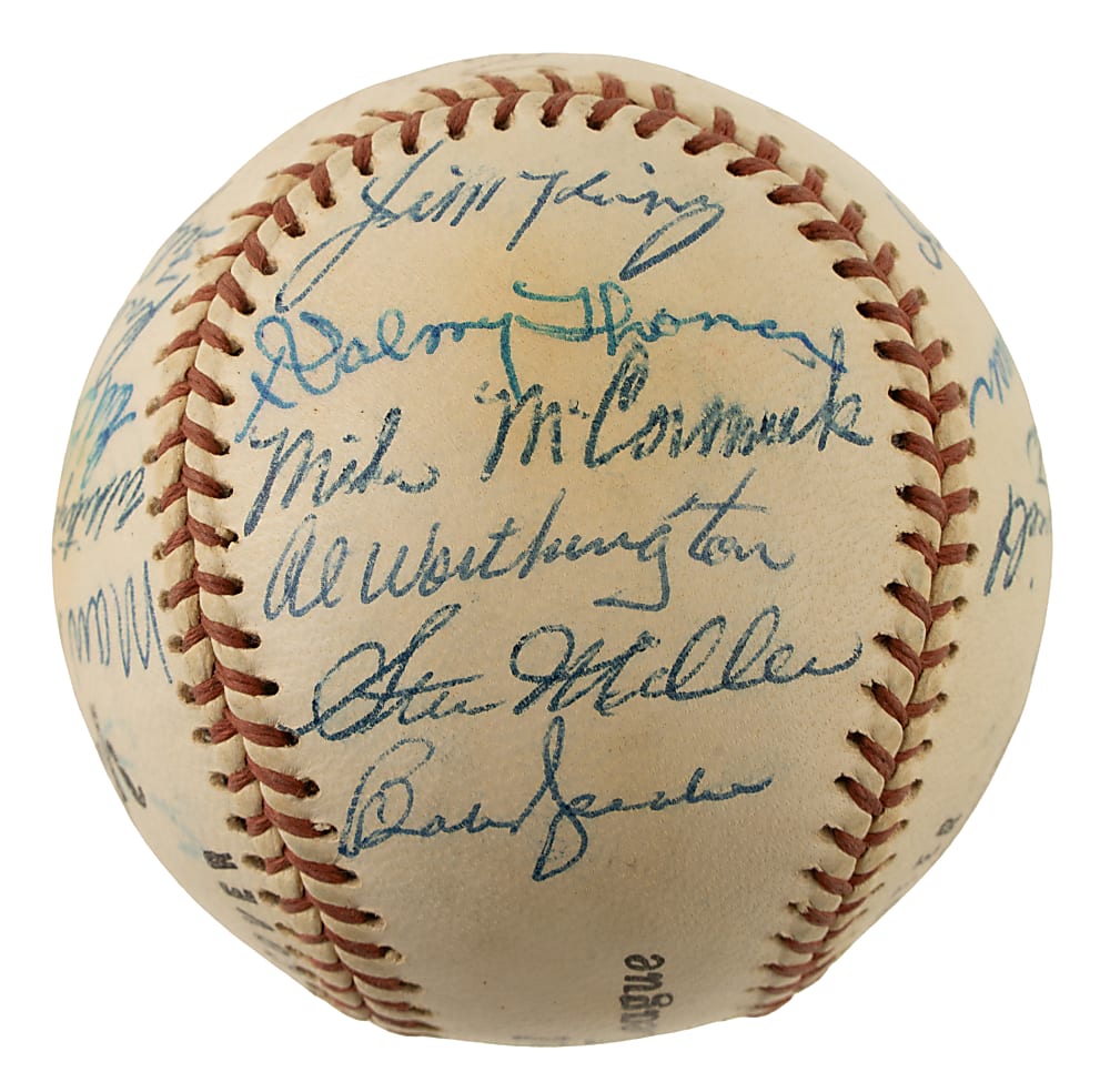 1958 San Francisco Giants Team-Signed Baseball with Willie Mays and Orlando Cepeda - First Season in Bay Area