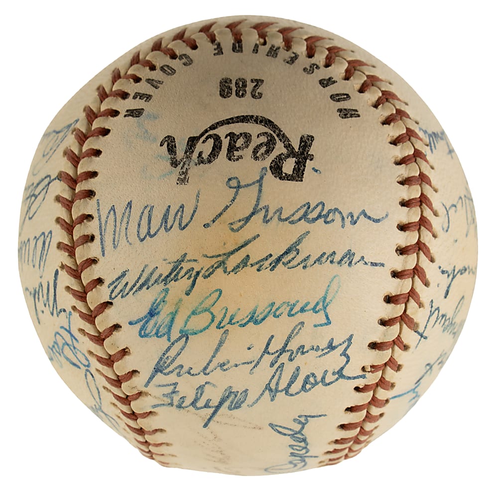 1958 San Francisco Giants Team-Signed Baseball with Willie Mays and Orlando Cepeda - First Season in Bay Area