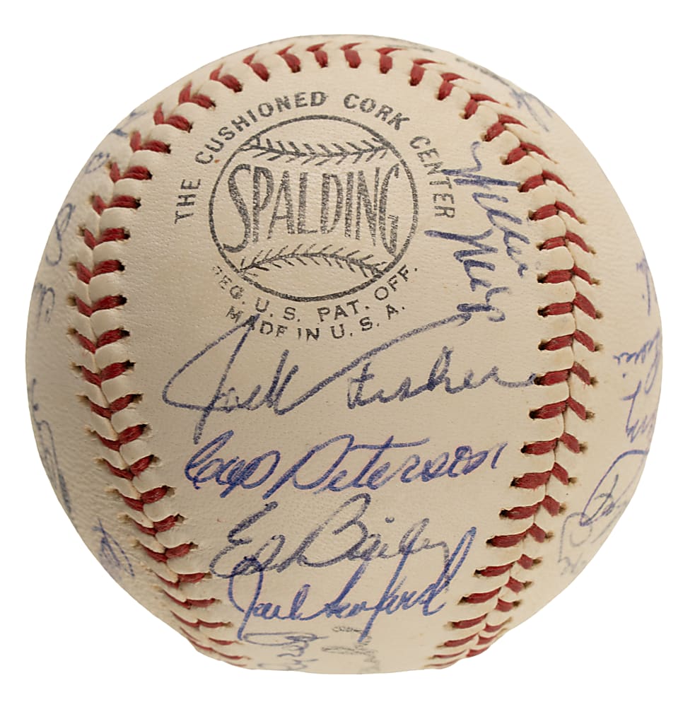 1963 San Francisco Giants Team-Signed Baseball with Mays, Cepeda, McCovey, Marichal, and Perry