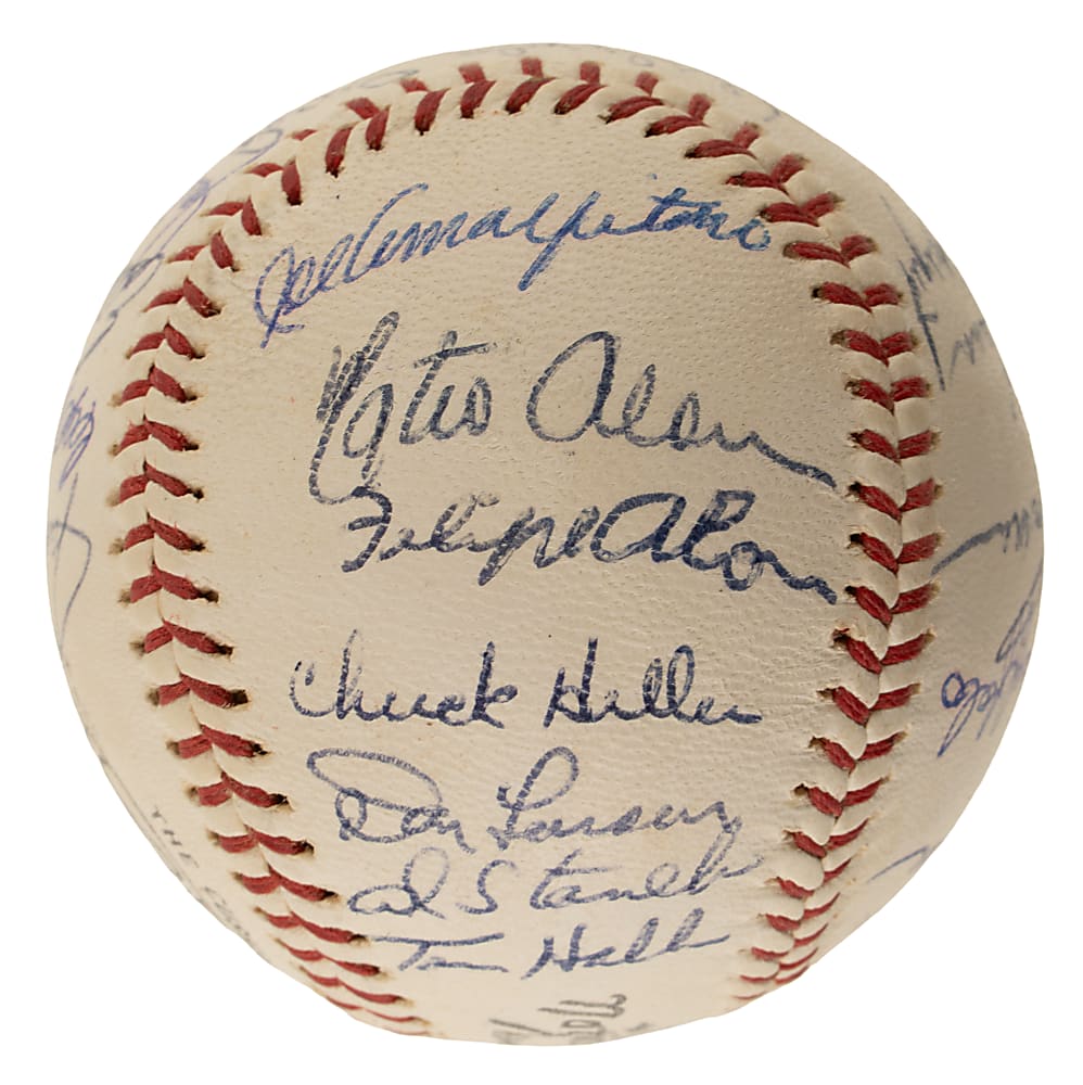 1963 San Francisco Giants Team-Signed Baseball with Mays, Cepeda, McCovey, Marichal, and Perry