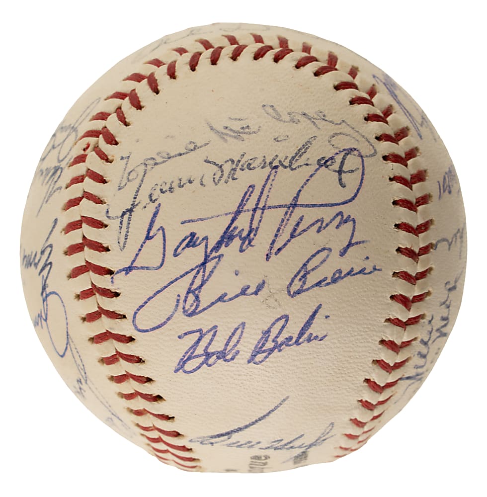 1963 San Francisco Giants Team-Signed Baseball with Mays, Cepeda, McCovey, Marichal, and Perry