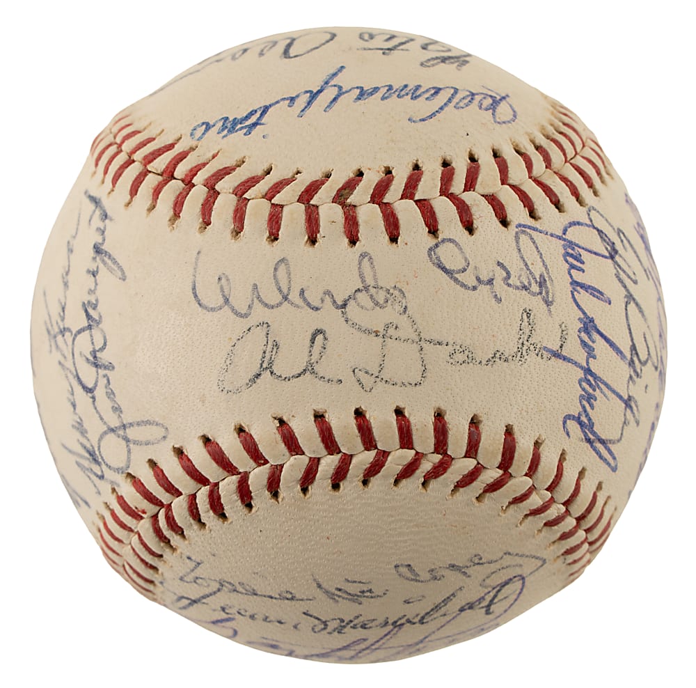 1963 San Francisco Giants Team-Signed Baseball with Mays, Cepeda, McCovey, Marichal, and Perry
