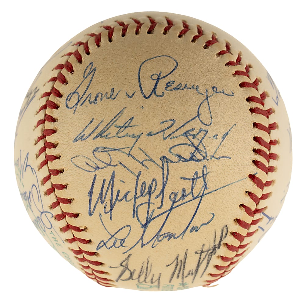 1975 California Angels Team-Signed Baseball with Nolan Ryan