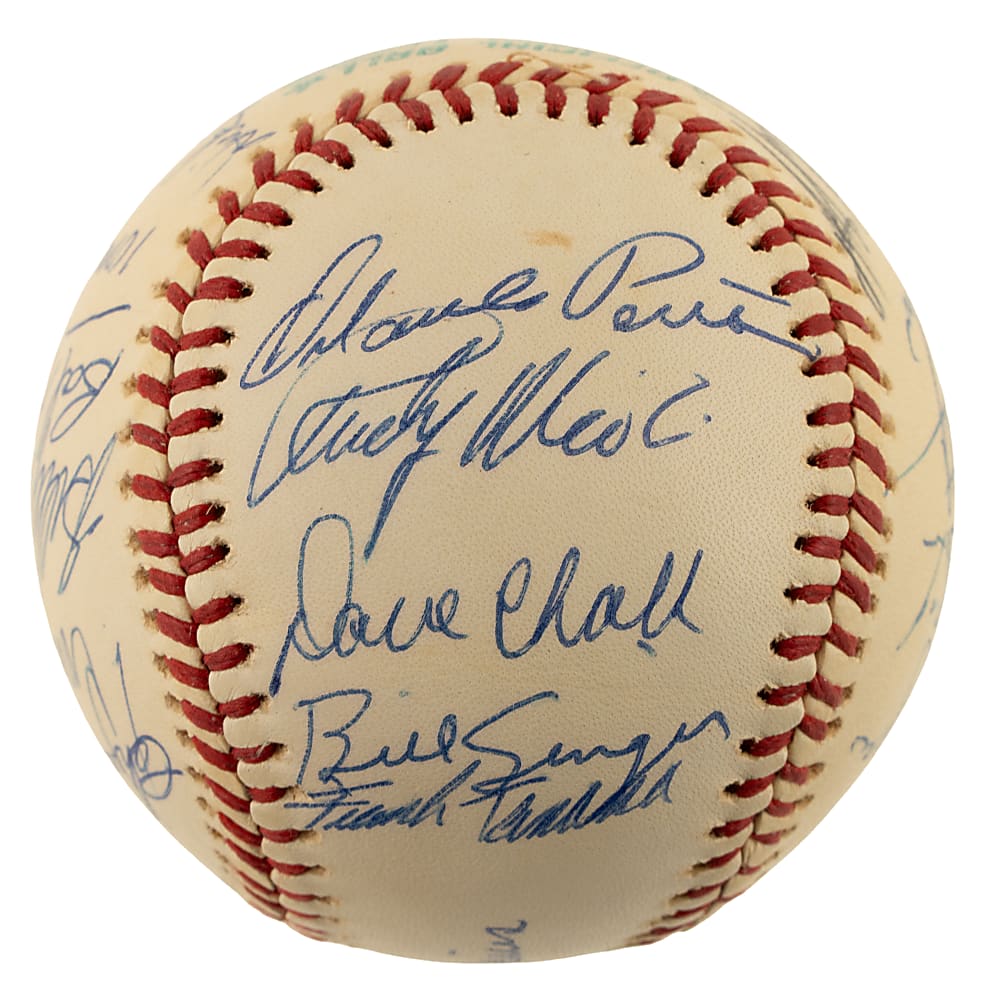 1975 California Angels Team-Signed Baseball with Nolan Ryan
