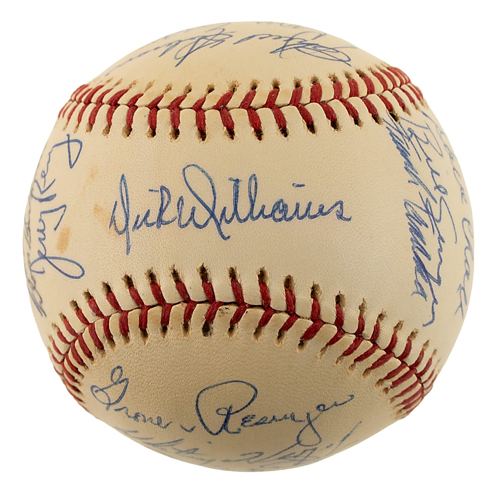 1975 California Angels Team-Signed Baseball with Nolan Ryan