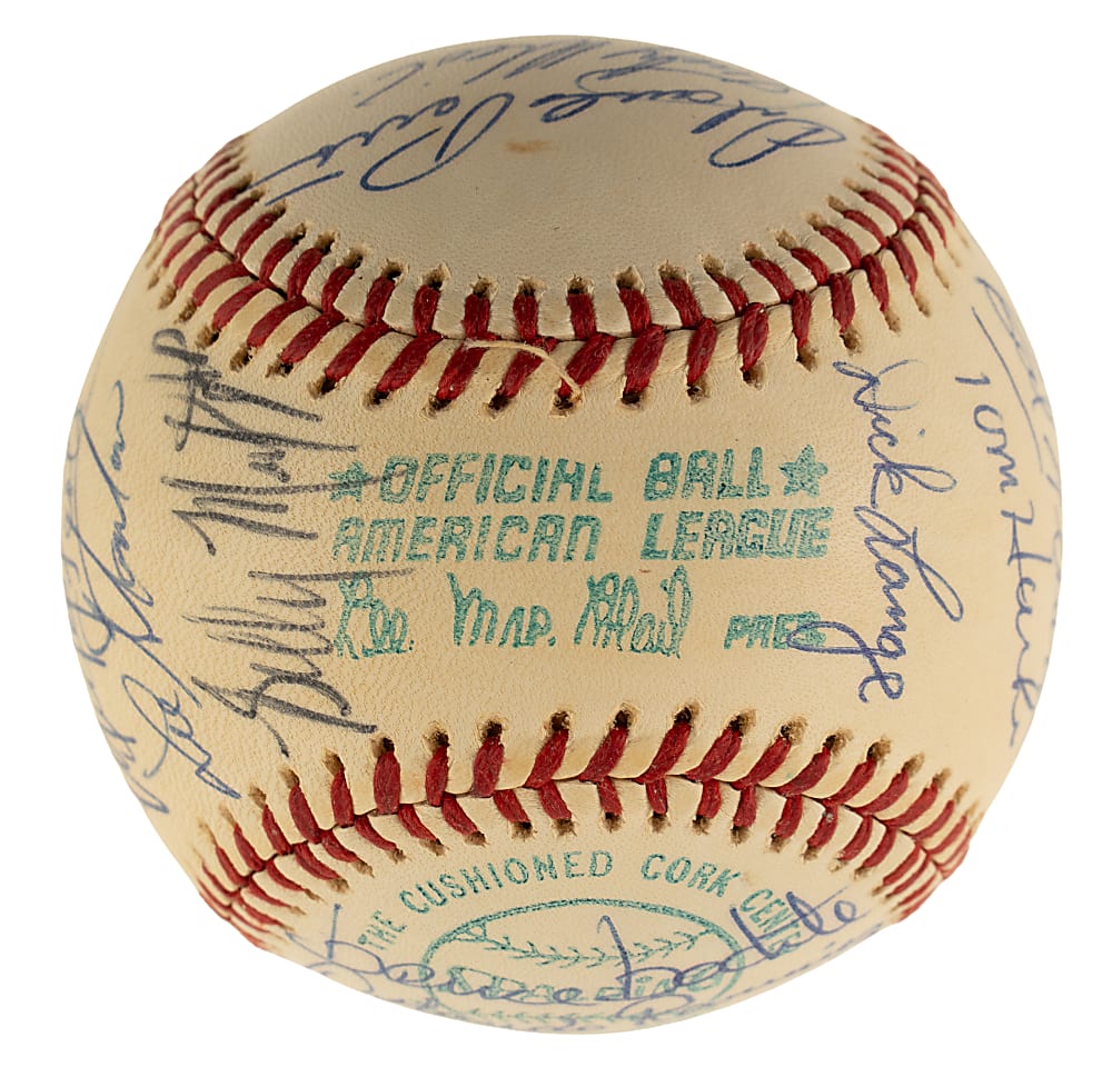 1975 California Angels Team-Signed Baseball with Nolan Ryan