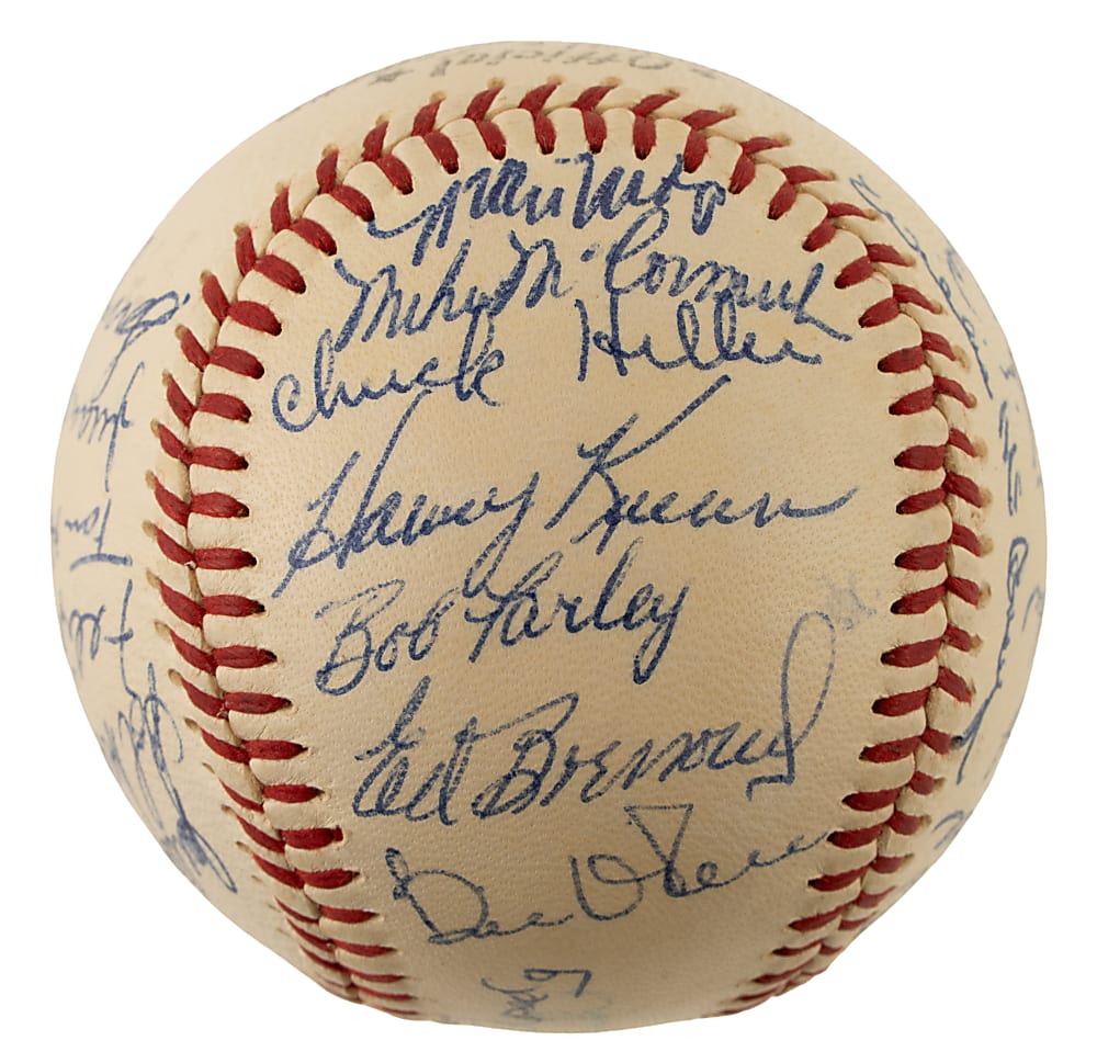 1961 San Francisco Giants Team-Signed Baseball with Mays, Cepeda, McCovey, and Marichal
