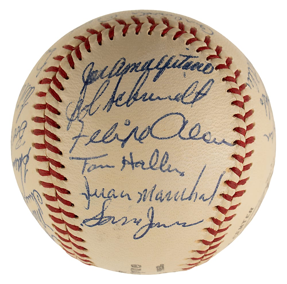 1961 San Francisco Giants Team-Signed Baseball with Mays, Cepeda, McCovey, and Marichal