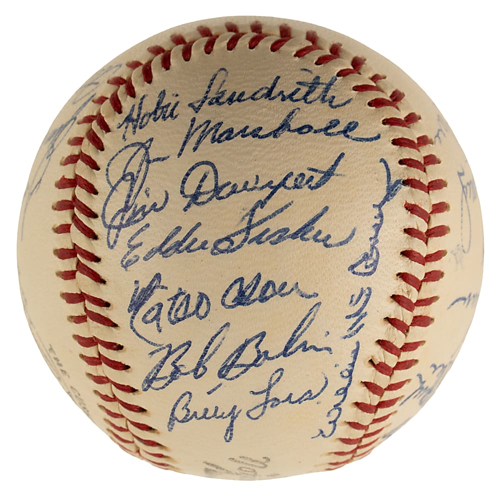 1961 San Francisco Giants Team-Signed Baseball with Mays, Cepeda, McCovey, and Marichal