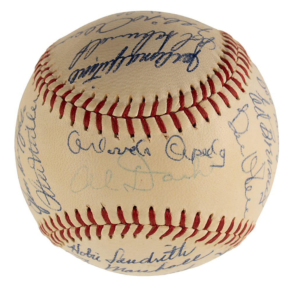 1961 San Francisco Giants Team-Signed Baseball with Mays, Cepeda, McCovey, and Marichal