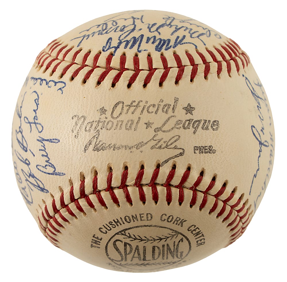 1961 San Francisco Giants Team-Signed Baseball with Mays, Cepeda, McCovey, and Marichal