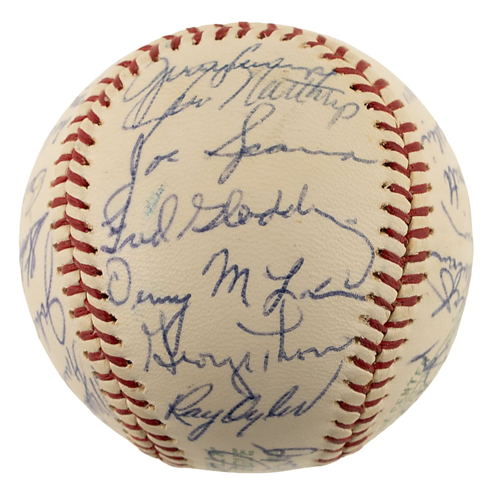1965 Detroit Tigers Team-Signed Baseball with Al Kaline