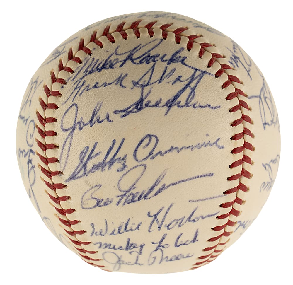 1965 Detroit Tigers Team-Signed Baseball with Al Kaline