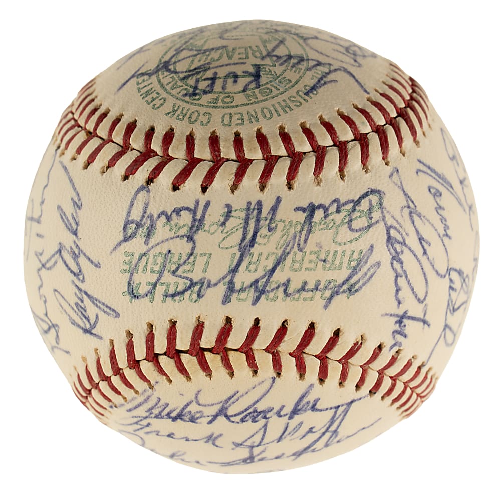 1965 Detroit Tigers Team-Signed Baseball with Al Kaline