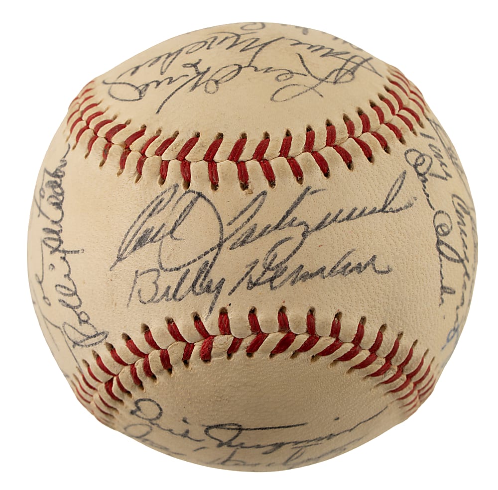 1966 Boston Red Sox Team-Signed Baseball with Carl Yastrzemski and Tony Conigliaro