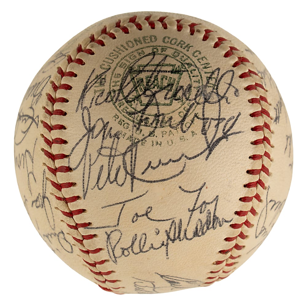 1966 Boston Red Sox Team-Signed Baseball with Carl Yastrzemski and Tony Conigliaro