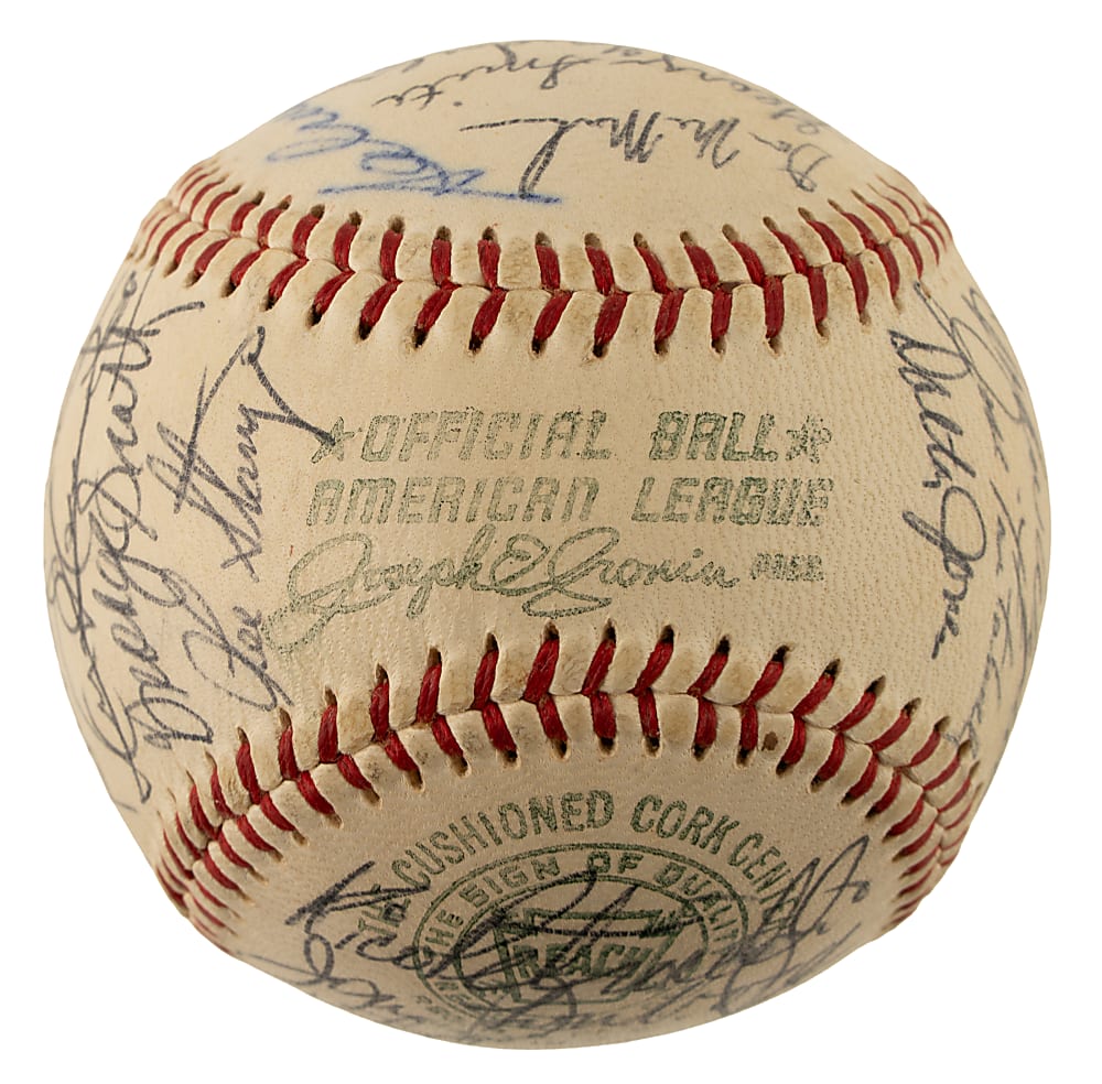 1966 Boston Red Sox Team-Signed Baseball with Carl Yastrzemski and Tony Conigliaro