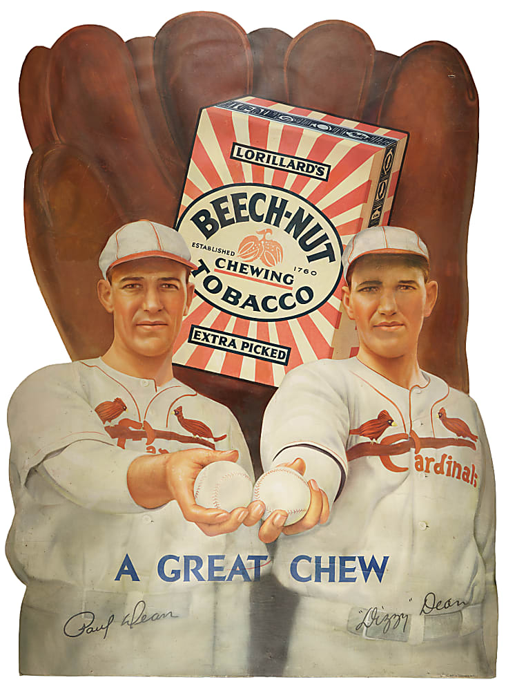 Circa 1934 Dizzy and Daffy Dean Beech-Nut Advertising Display
