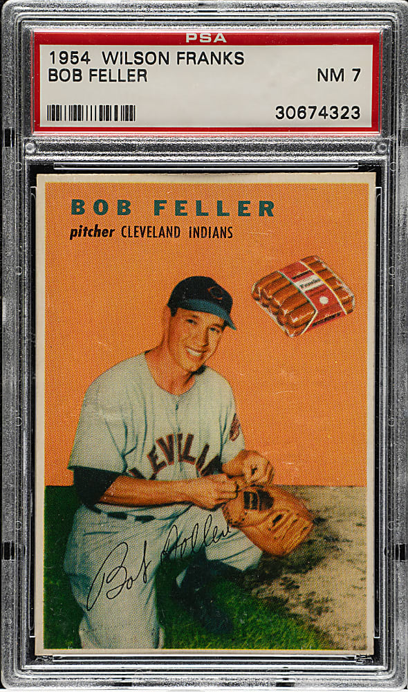 1954 Wilson Franks Bob Feller PSA NM 7