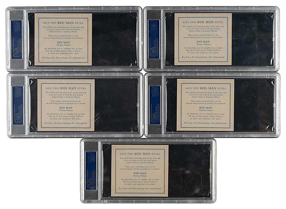 1954 T129 Red Man Tobacco "American Indian Chiefs" PSA-Graded Collection (8)