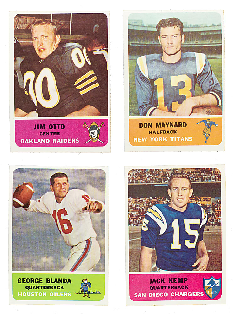 1962 Fleer Football Complete Set (88)