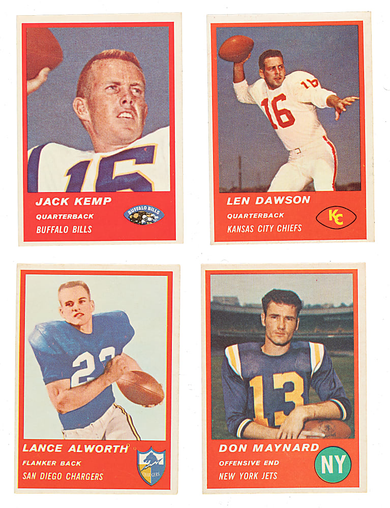 1963 Fleer Football Complete Set (88)
