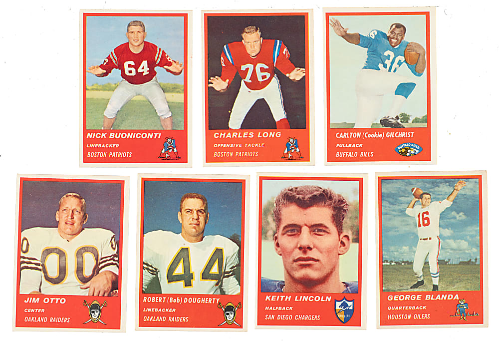 1963 Fleer Football Complete Set (88)