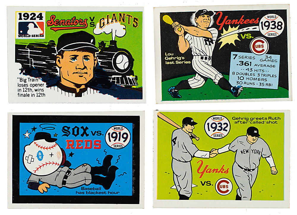 1970 and 1971 Fleer "World Series" Complete Set Pair (2 Sets, 134 Cards)