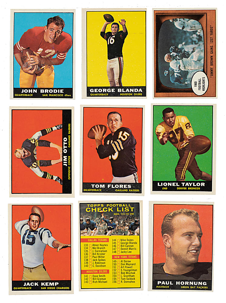 1961 Topps Football Complete Set (198)