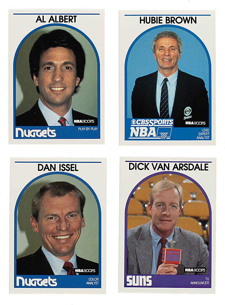 1989-1990 NBA Hoops Basketball Announcers Near-Complete Set (40/44)