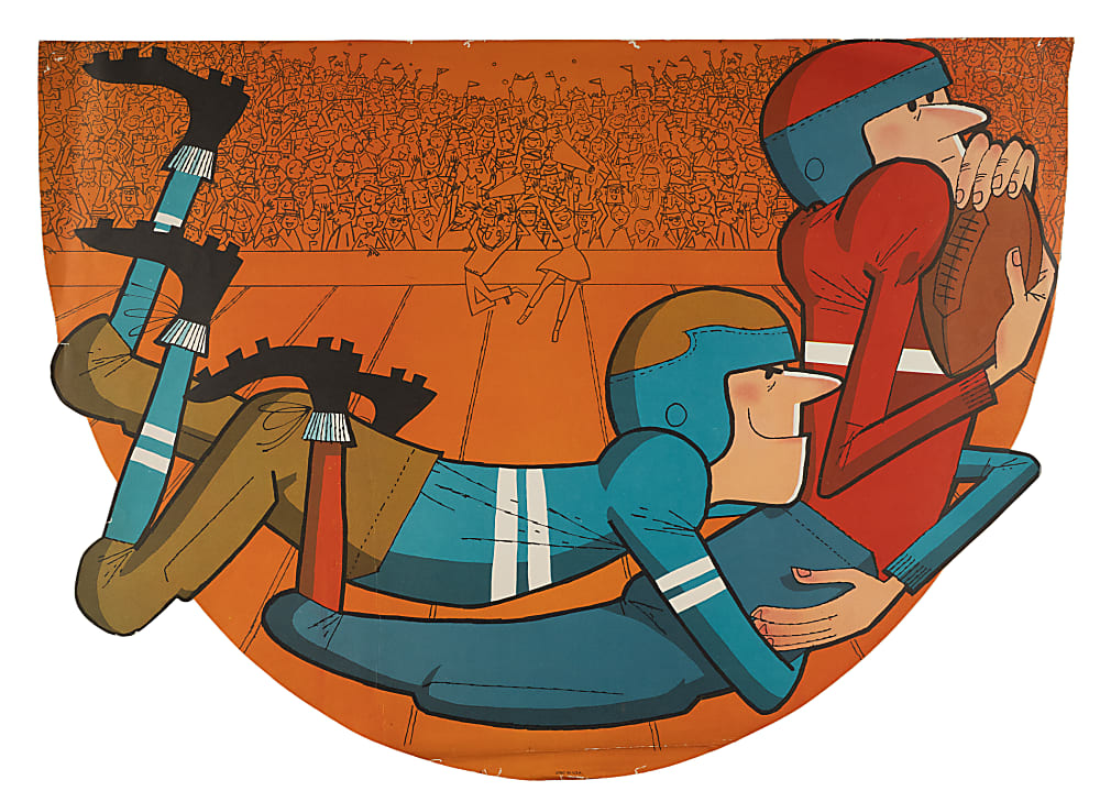 1960s Post Cereal Football Grocery Store Display Collection (6)