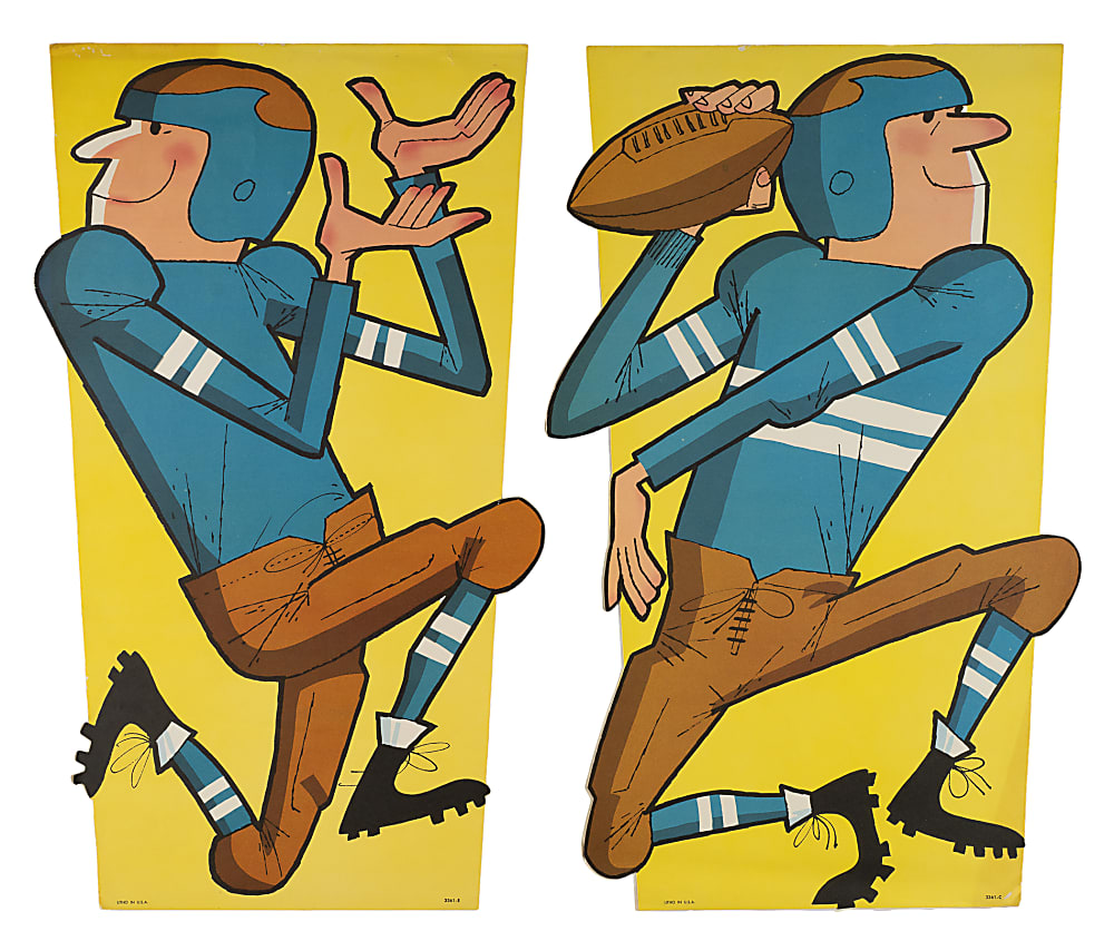 1960s Post Cereal Football Grocery Store Display Collection (6)