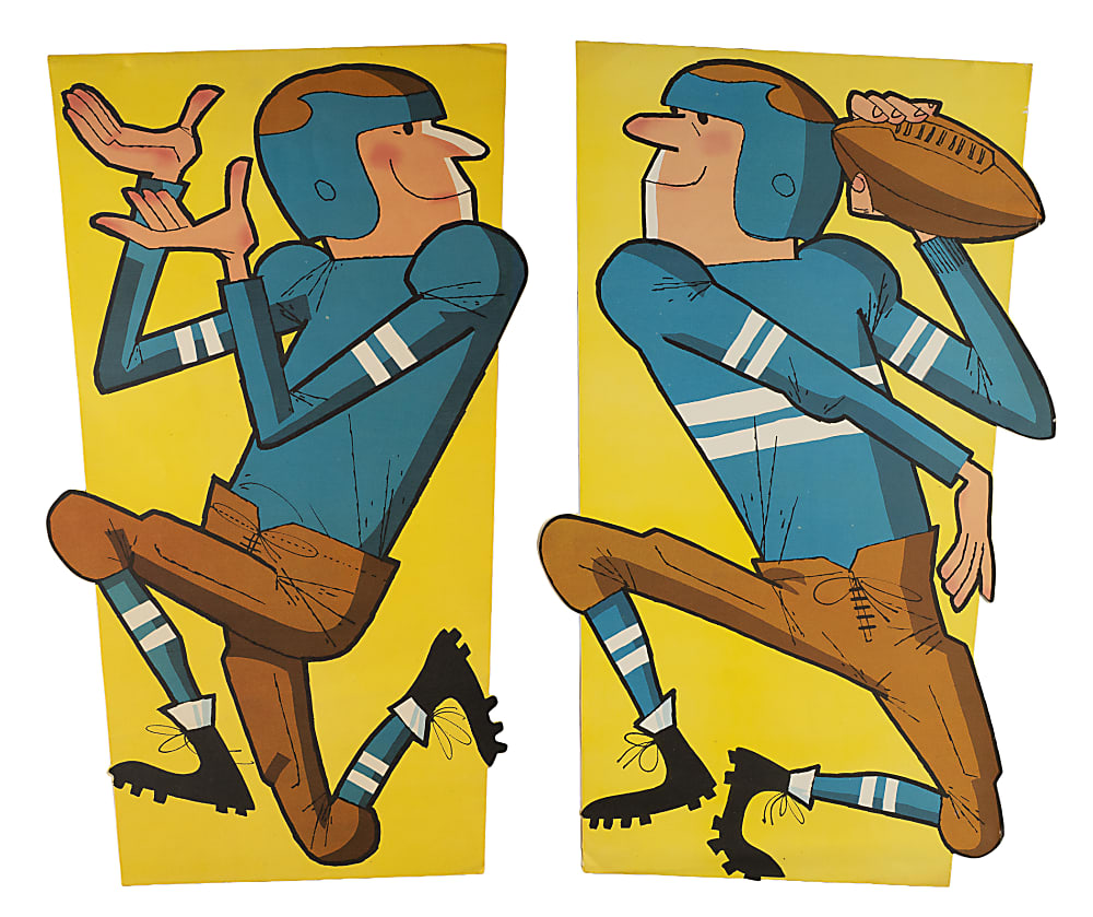 1960s Post Cereal Football Grocery Store Display Collection (6)