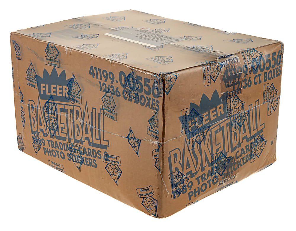 1989-1990 Fleer Basketball Factory-Sealed Unopened Wax Box Case (12 Boxes) - BBCE